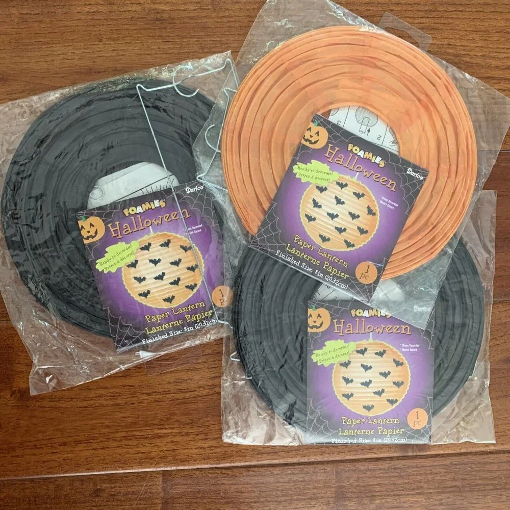 HALLOWEEN DECORATIONS Spider Web paper lanterns Glow Freaky Fabric Cheesecloth
